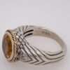Andrea Candela 18K Sterling Silver Citrine Stone Ring Size 7 SPG043439