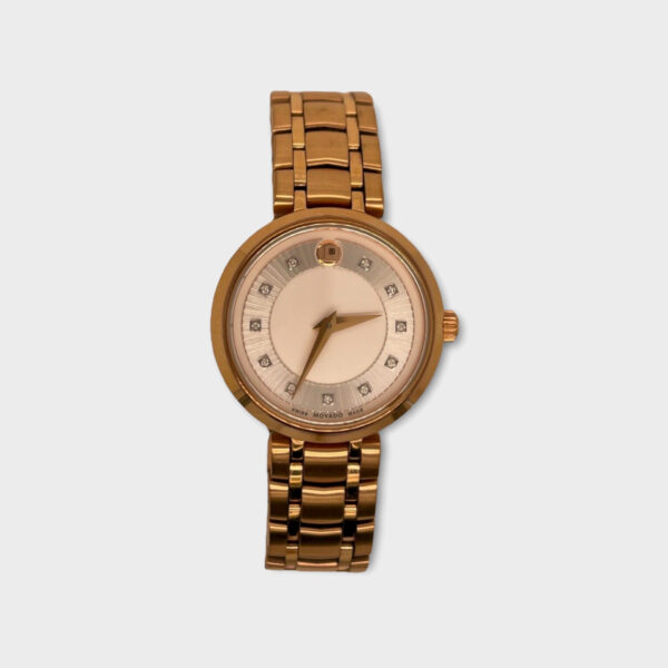 Movado Women's Swiss 1881 Quartz Diamond-Accent Rose Gold S. Steel W (SPG042790)