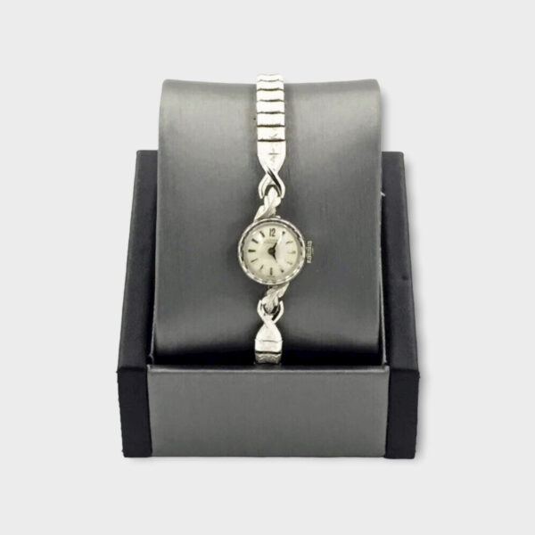 GIRARD PERREGAUX VINTAGE WOMENS 14K-WG WRISTWATCH. (SPG030513)