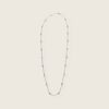 Silver Cubic Zirconia Regal Long 36 inch Floating Pendant Necklace