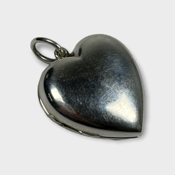 Tiffany Co Sterling Silver Heart Locket Charm Pendant SPG050397