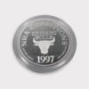 Chicago Bulls 1997 Five-Time NBA Champions 999 Silver 1 oz Art Medal Round