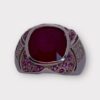 Lady's Silver Ring with Ruby Red Stone 5.3dwt Size:7 (SPG052359)
