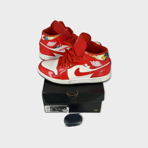 Men's Jordan 1 Mid SE "Barcelona" Chile Red/White-Pollen (DC7294 600)