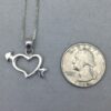 Sterling Silver Cupid Heart Pendant Necklace 925 Silver 3.8dwt (SPG019562)