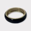 Hidalgo Black Enamel Gold Ring 18K Yellow Gold 3.5dwt Size:6 (SPG057297)