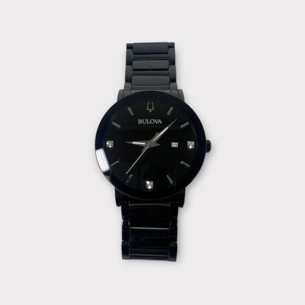 Bulova Men's Quartz Watch w/ Diamond Dial & Edge to Edge Crystal (SPG057609)