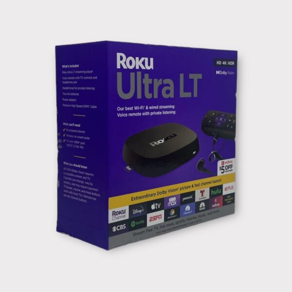 Roku Ultra 2022 4K/HDR/Dolby Vision Streaming Device (Roku Voice Remote Pro with