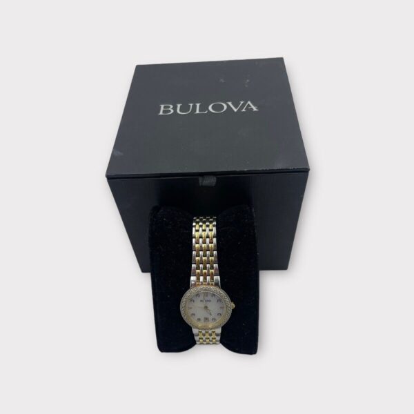 Bulova Women's Quartz Diamond Accent Markers Gold Watch 98R211 (SPG059630)