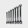 Snap-On 7pc 12 PT Flank Drive Plus Reversable Combo Wrench Set SOXRR707