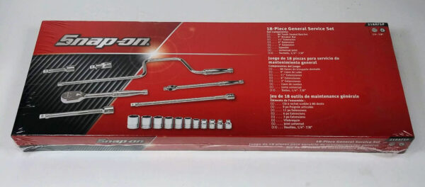 Snap-On (218AFSP) 18 pc 3/8" Dr. 6-Point SAE Shallow General Service Socket Set