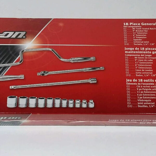 Snap-On (218AFSP) 18 pc 3/8" Dr. 6-Point SAE Shallow General Service Socket Set