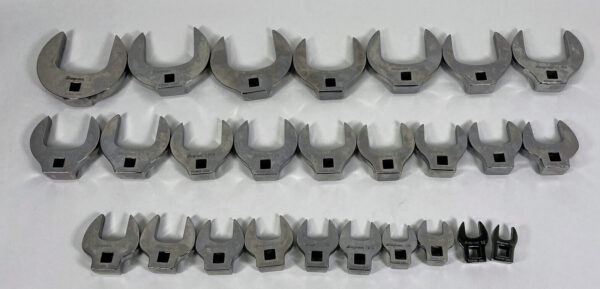 Snap-On 26 pc 3/8" Drive SAE Open-End Crowfoot Wrench Set (7/16-2") 226FC