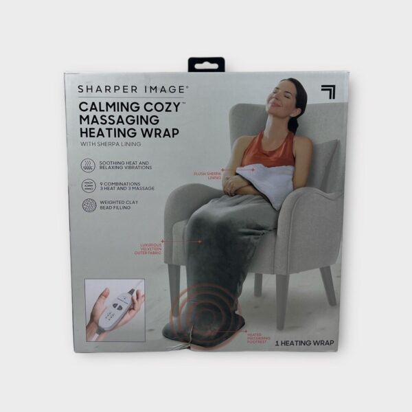 Sharper Image Calming Cozy Back Heating Pad - Gray