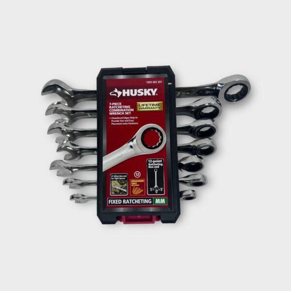 Husky Ratcheting Combination Wrenches MM HRW7PCMMN Fixed Ratcheting 1005 665 281