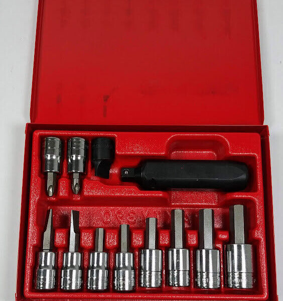 Snap-On Tools PIT3120EB 1/2" Drive 12 Piece Impact Driver Set with Metal Box