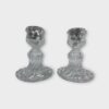 Pair Baccarat French Art Crystal BAMBOUS SWIRL CANDLESTICK Holders (SPG060860)