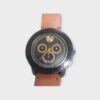 Movado Bold Chronograph Black Dial with Cognac Leather Strap Watch (SPG061008)