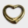 Tiffany & Co Elsa Peretti 22mm Open Heart 18K 750 Yellow Gold