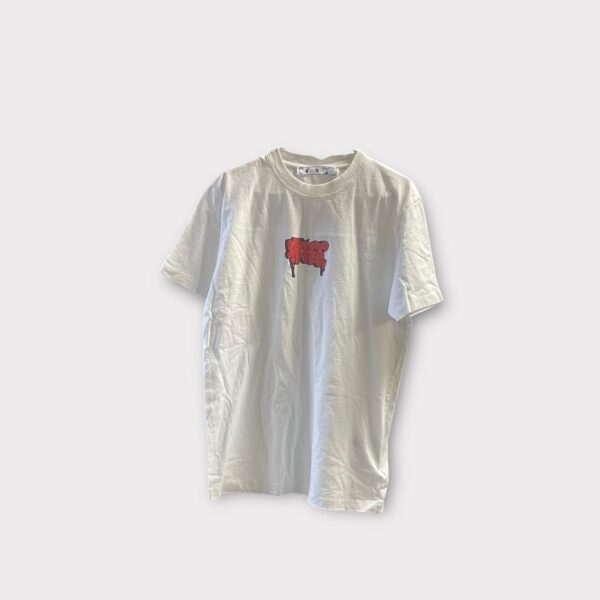 Off White Graffiti S/S Slim TE White Red Tshirt Man 2013 Medium