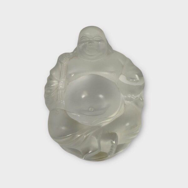 LALIQUE Frosted Happy Buddha Clear Crystal Paperweight (SPG061897)