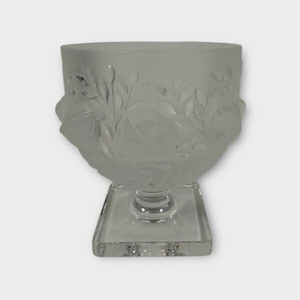 Lalique Crystal Vase, Elizabeth, Sparrows (12265) 5.3" No Box (SPG061907)