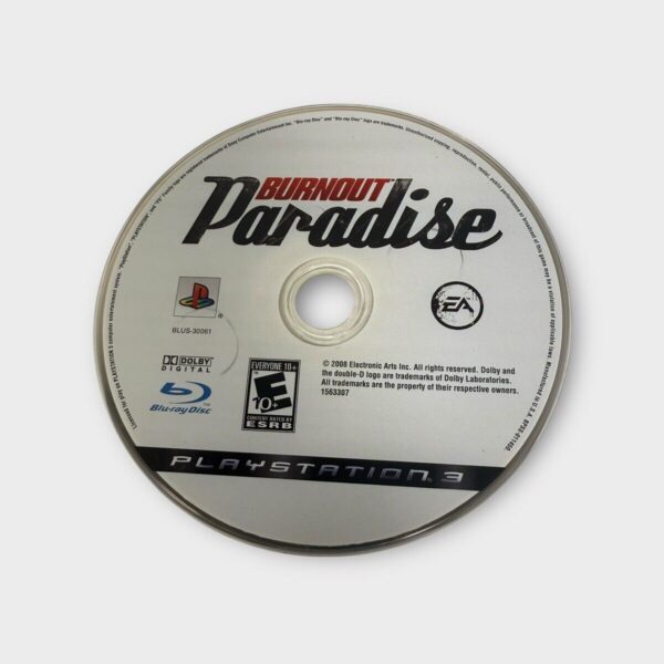 Sony PlayStation 3 PS3 DISC ONLY TESTED Burnout Paradise (SPG062630)