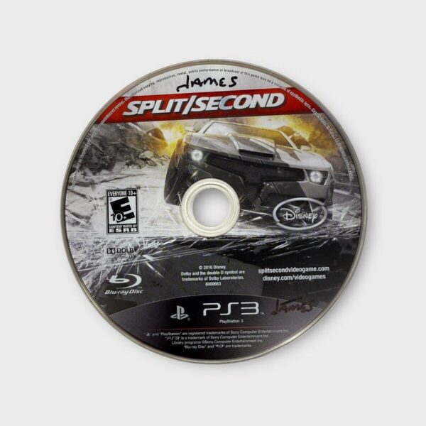 Split/Second (Sony PlayStation 3, 2010) DISC ONLY (SPG062634)