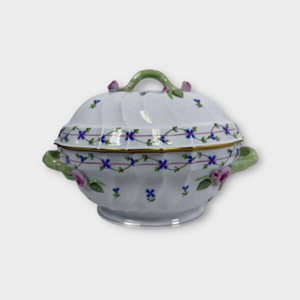 Herend Blue Garland Soup Tureen 12” x 8-1/2” x 8-1/2”