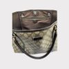 GUCCI Shoulder Tote Bag Purse GG PVC Enamel 197953 Brown (SPG053106)