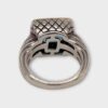 Andrea Candela Sterling Silver 18K Gold Blue Topaz Cushion Ring (SPG042158)