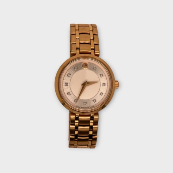 Movado Women's Swiss 1881 Quartz Diamond-Accent Rose Gold Watch 28mm (SPG042790)