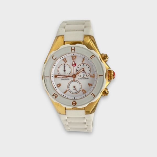 Michele Tahitian Jelly Bean White Steel Ladies Watch MWW12F000008 (SPG044379)