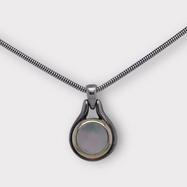 Tiffany & Co. Mother Of Pearl 1999 925 Silver & 18k 16" Necklace (SPG057550)