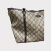 GUCCI Shoulder Tote Bag Purse GG PVC Enamel 197953 Brown (SPG053106)