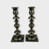 (2)NORBLIN & CO ANTIQUE SILVER PLATED SABBATH 9-1/2"CANDLESTICK HOLD (SPG063489)