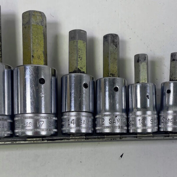 SNAP-ON TOOLS 7 Pc. 1/2 DRIVE METRIC HEX BIT SOCKET DRIVER SET 307ESAMY