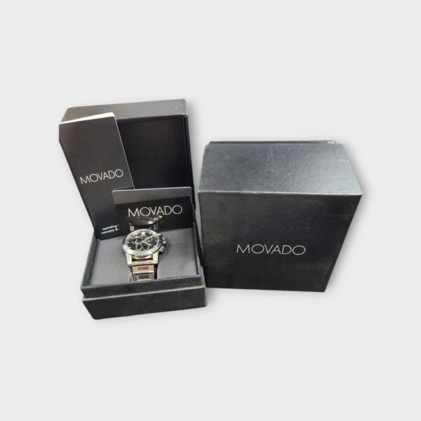 Movado Vizio Chronograph Carbon Fiber Dial Swiss Quartz 83C51890 (SPG063501)