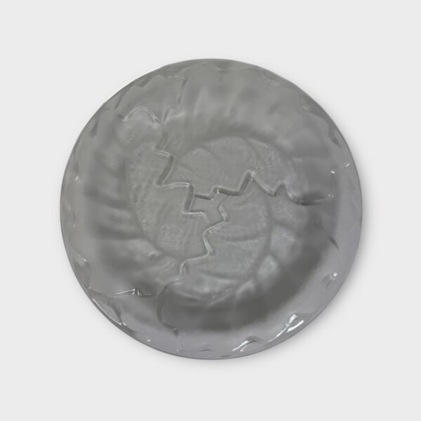 Lalique Frosted Crystal CHENE Oak Leaf Plate, 9" signed Made in France
