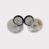 Faberge Grand Duke Black & Clear Crystal Martini Glasses (Pair)
