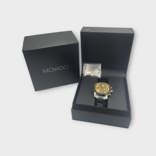 Movado Bold Verso MB 01.1.19.1769 Chronograph Watch 44mm Gold Dial (SPG063982)