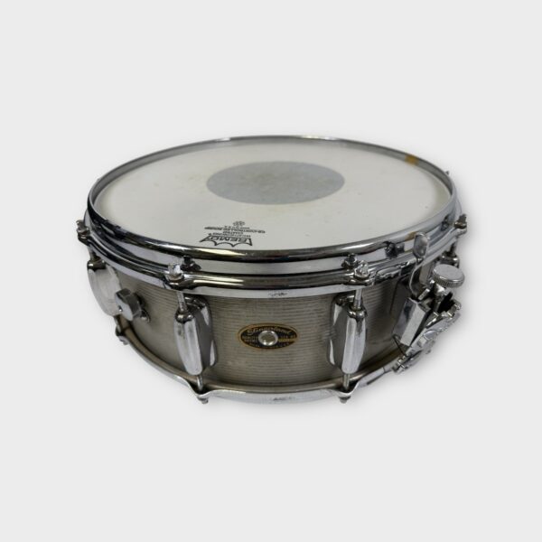 Slingerland 5x14 Aluminum Snare Drum w/Rare Rogers Clock Face Throw off