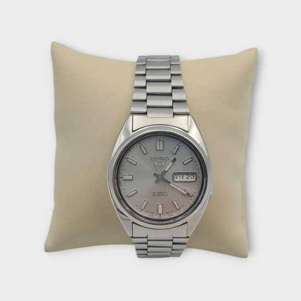 Seiko 5 Automatic Watch Men Silver Tone 7S26-0481 21 Jewels - As Is (SPG063822)