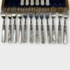 ANTIQUE SHEFFIELD SILVER PLATED BOXED SET 12 FORKS & KNIVES BY ALLEN & DARWIN