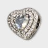 Authentic Pandora Charm, Sparkling Levelled Hearts, #799218C01 (SPG064050)