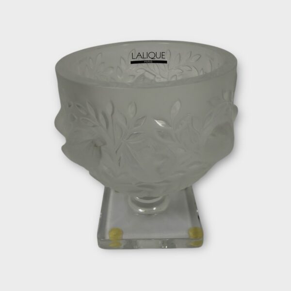 Lalique Crystal Vase, Elizabeth, Sparrows (12265) 5.3” No Box
