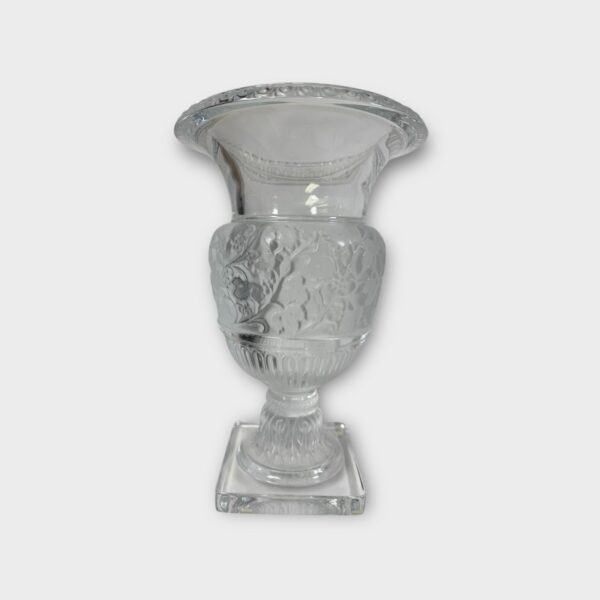 Lalique Versailles 35CM Frosted Crystal Vase (Signed & Authentic)