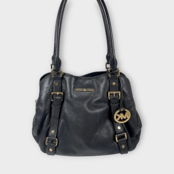 Michael Kors Pebbled Leather Bedford Satchel - Black (SPG049917)