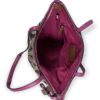 COACH Khaki & Pink Signature Stripe Tote A1076-F13548 (SPG050336)