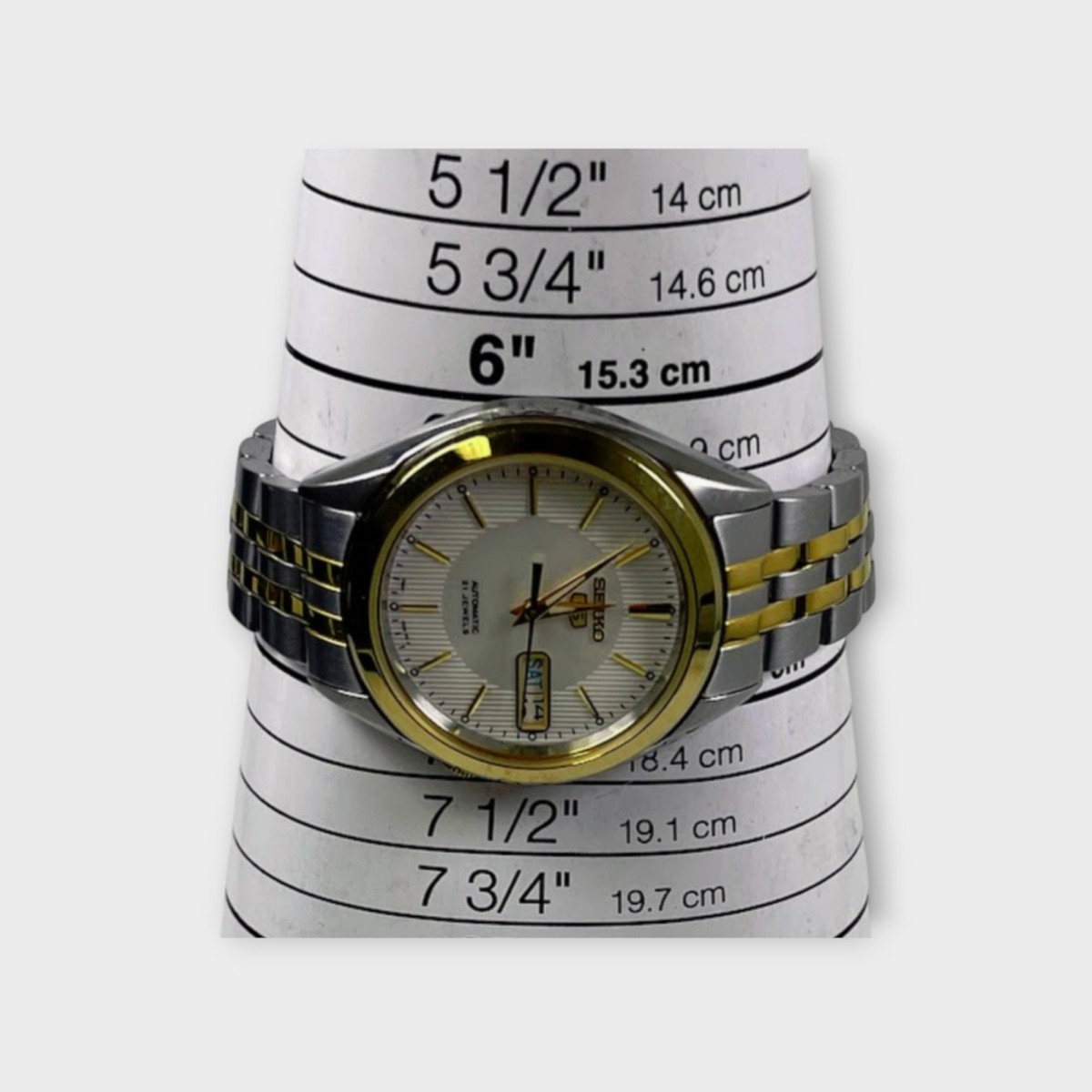 Seiko 5 7S26-03V0 White Dial Day Date Automatic Mens Watch JAPAN (SPG064505)